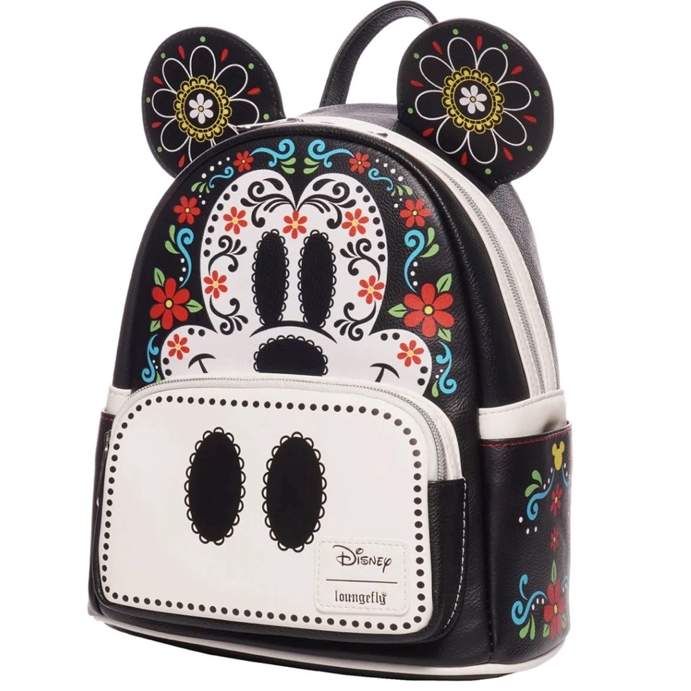 Exclusive 🔥 Loungefly Mickey Mouse Dia De Los Muertos Sugar Skull Mini Backpack